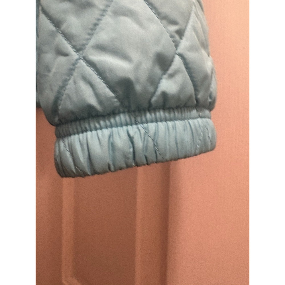 VINTAGE Y2K NIKE Quilted Zip-Up Bomber Jacket Aqua Blue Size Medium - Picture 5 of 11